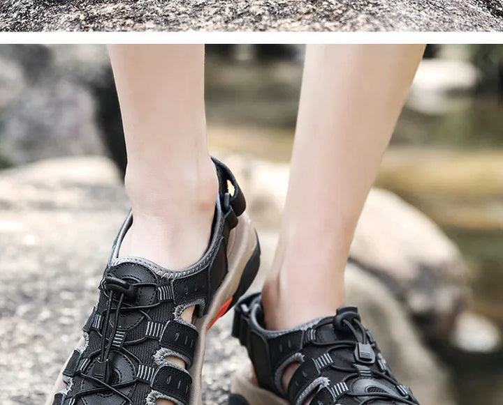Sandales respirantes pour hommes, parfaites pour le confort estival, la mode masculine et le plein air.