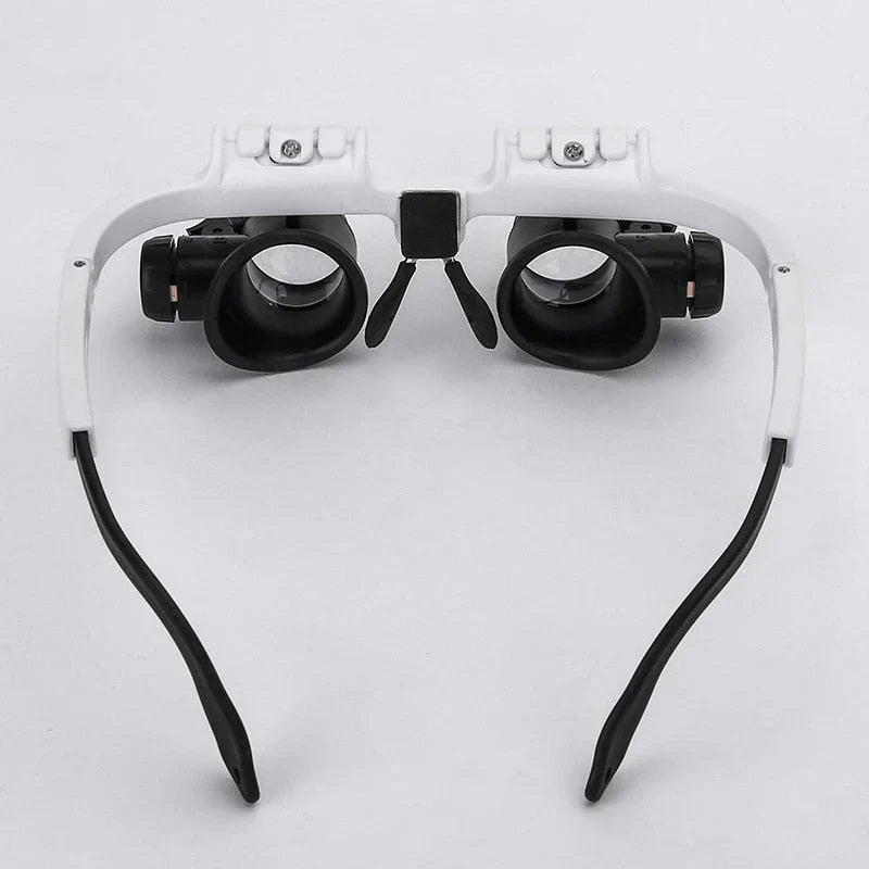 Loupe optique LED réglable pour bijoux, artisanat, lecture et bricolage, offrant clarté et précision.
