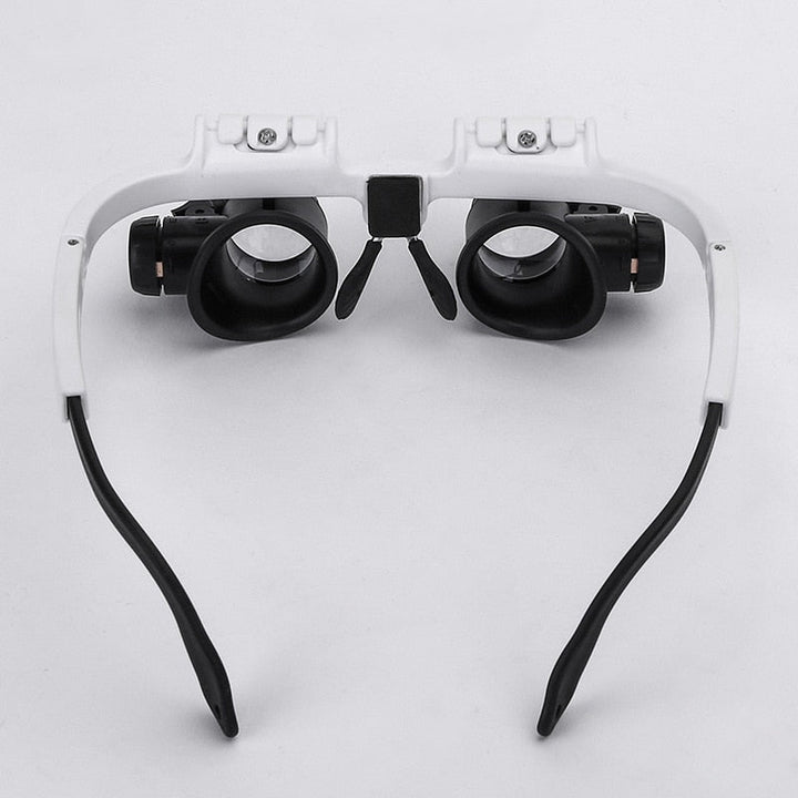 Lunettes loupe polyvalentes pour lecture, couture, modélisme, horlogerie, offrant grossissement et lumière LED.