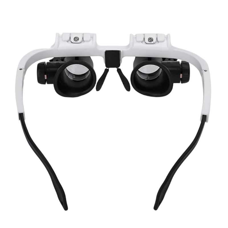 Lunettes loupe LED HD pour vision claire et grossissement. Idéales lecture, bricolage, précision.