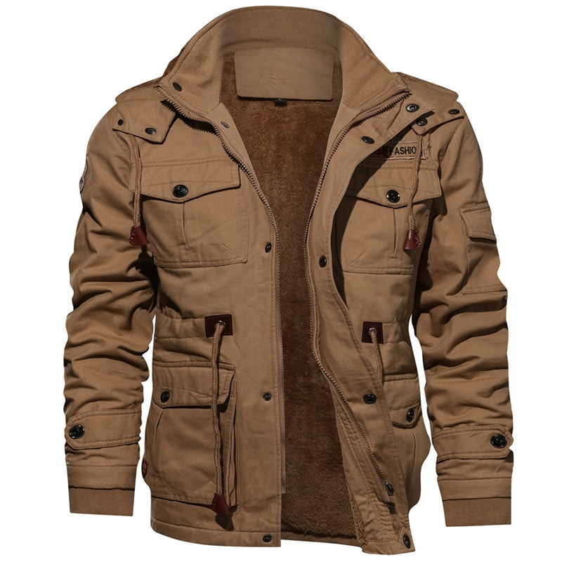 Manteau hiver homme Logan coupe-vent et déperlant, avec capuche, parfait pour randonnée et activités extérieures.