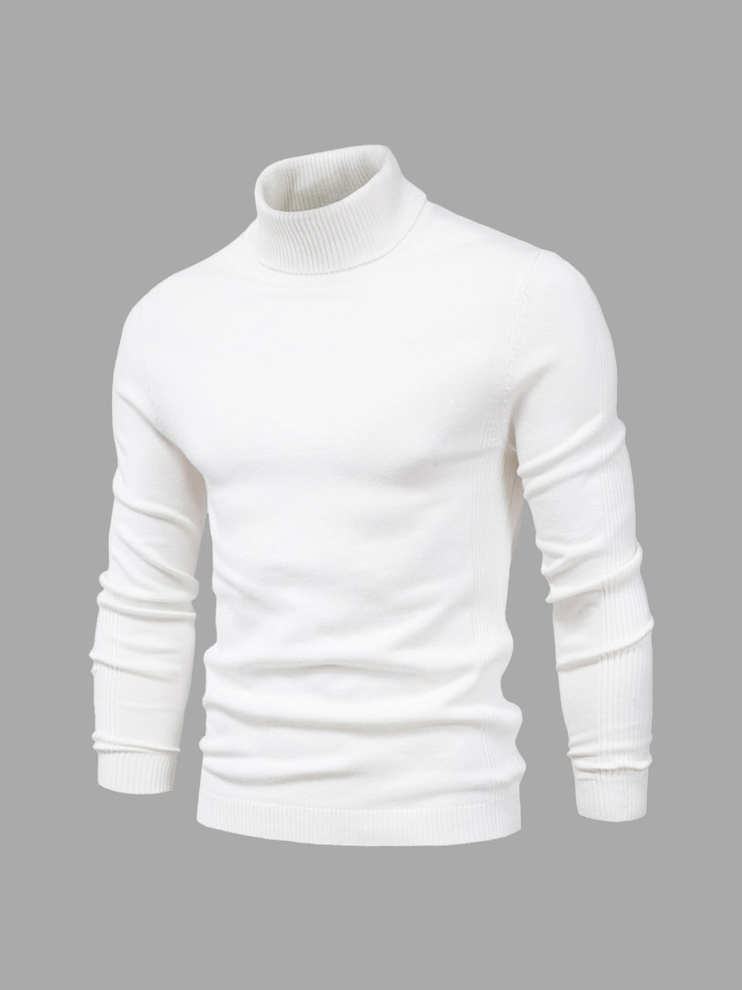 Pull col roulé homme noir, élégant et intemporel pour l'hiver. Confortable vêtement mode homme.