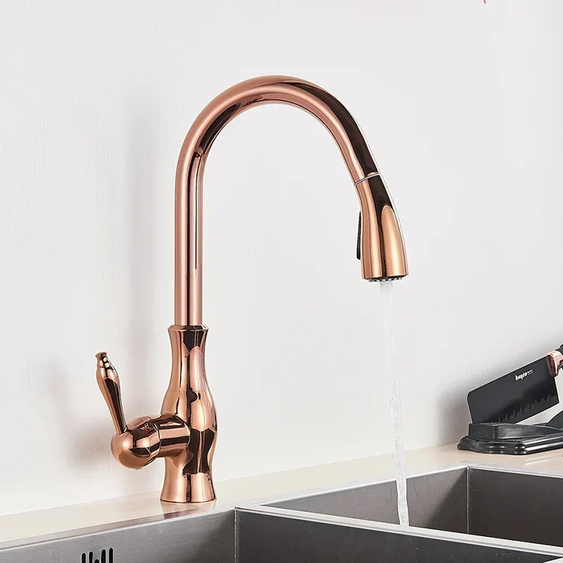 Robinet de cuisine design intégré à un évier moderne. Mitigeur élégant pour un espace fonctionnel.