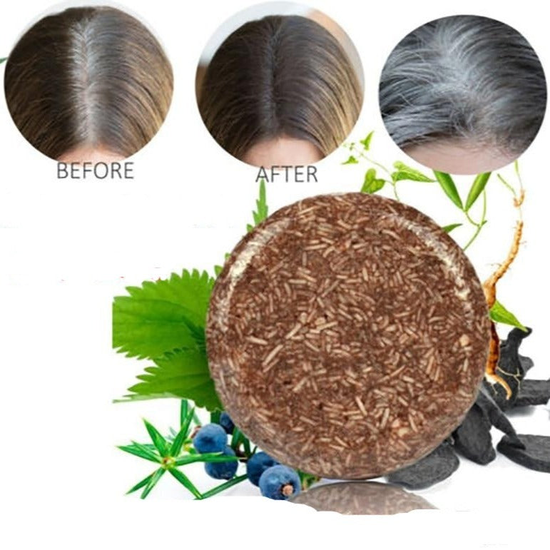 Shampooing unisexe bio assombrissant. Retrouvez un look naturel et masquez les cheveux gris en douceur.