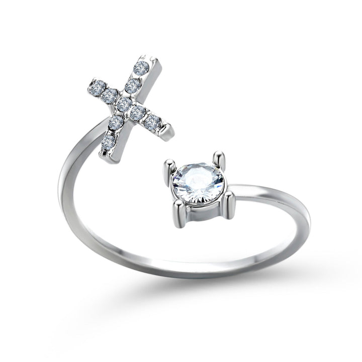Bague initiale ajustable, accessoire mode féminin, cadeau.