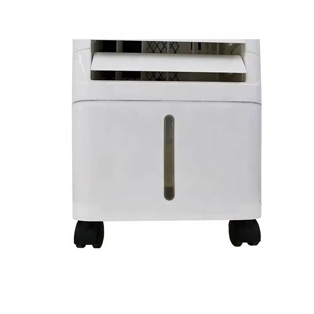 Image du climatiseur mobile 3-en-1 : rafraîchisseur, humidificateur et purificateur d'air pour confort.