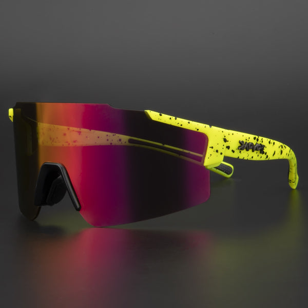 Protection UV optimale: lunettes de soleil de cyclisme unisexe avec verres réfléchissants.