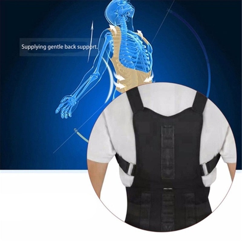 Attelle de dos unisexe pour un soutien optimal, corrigeant la posture et offrant bien-être et confort.