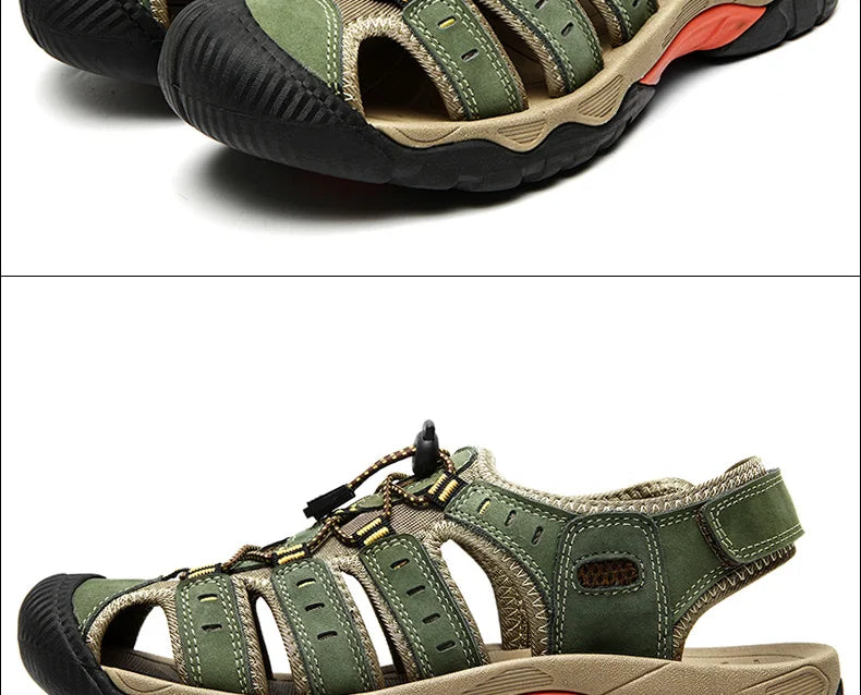 Sandales d'été élégantes pour hommes, parfaites pour un look décontracté et le voyage.