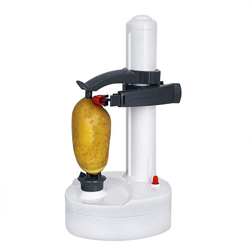 Préparation facile des légumes et fruits grâce à cet éplucheur électrique automatique, simple et efficace.