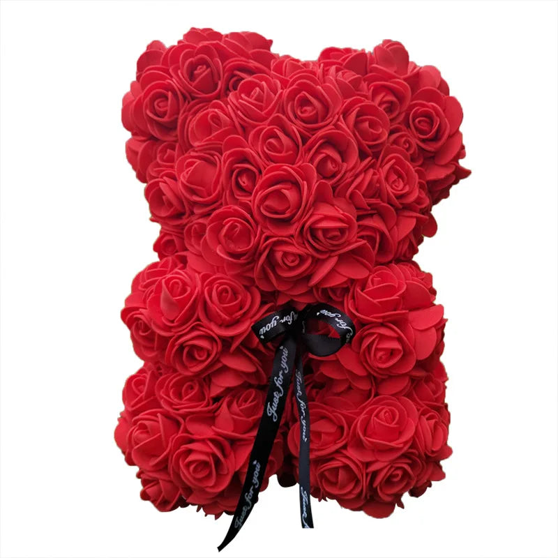 Cadeau d'anniversaire unique : ours en roses éternelles, pour montrer votre amour.