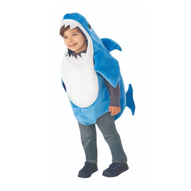 Tenue Baby Shark douce pour bébé et enfant, costume de requin parfait pour carnaval et fêtes.