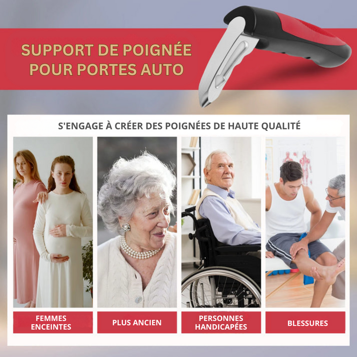 Poignée de sécurité LiftMate, aide à l'entrée et sortie de véhicule. Support robuste pour prévenir les chutes et glissades.
