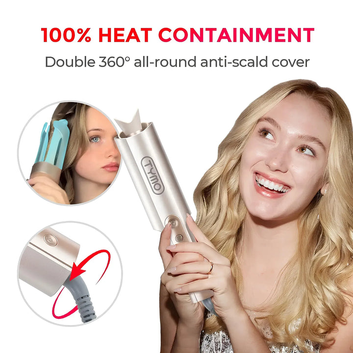 Appareil de coiffage en céramique anti-frisottis, idéal pour des boucles douces et brillantes. Cheveux sublimes.