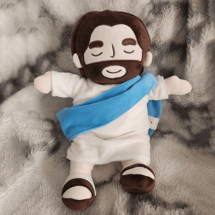 Cadeau spirituel: peluche Jésus réconfortante pour relaxation et aide au sommeil. Doux et apaisant.