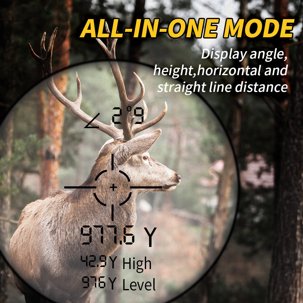 Précis télémètre de chasse extérieur, compact et durable, pour des mesures fiables en toute aventure.