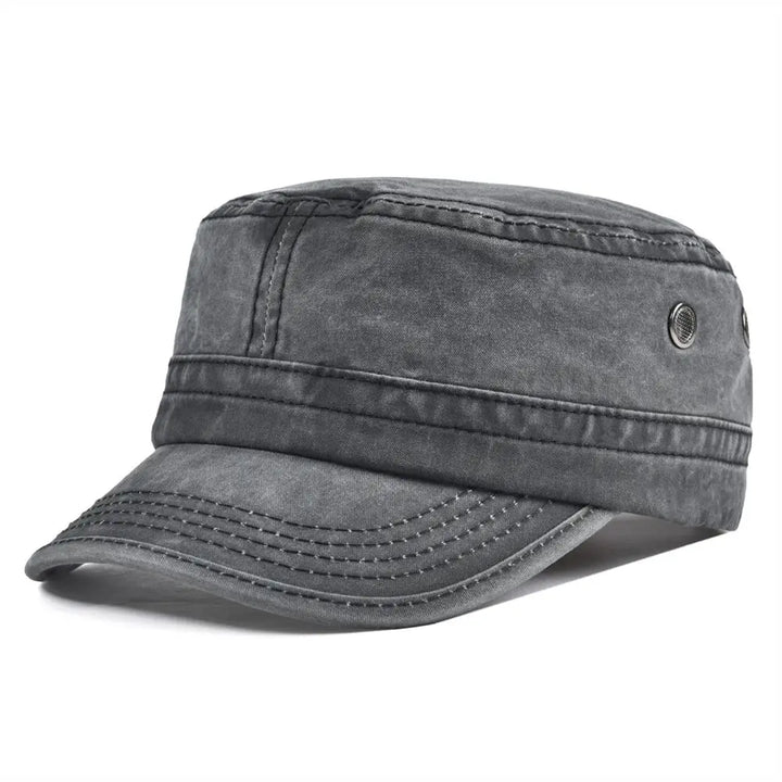 Casquette urbaine homme en coton denim, style militaire ajustable, moderne et pratique.
