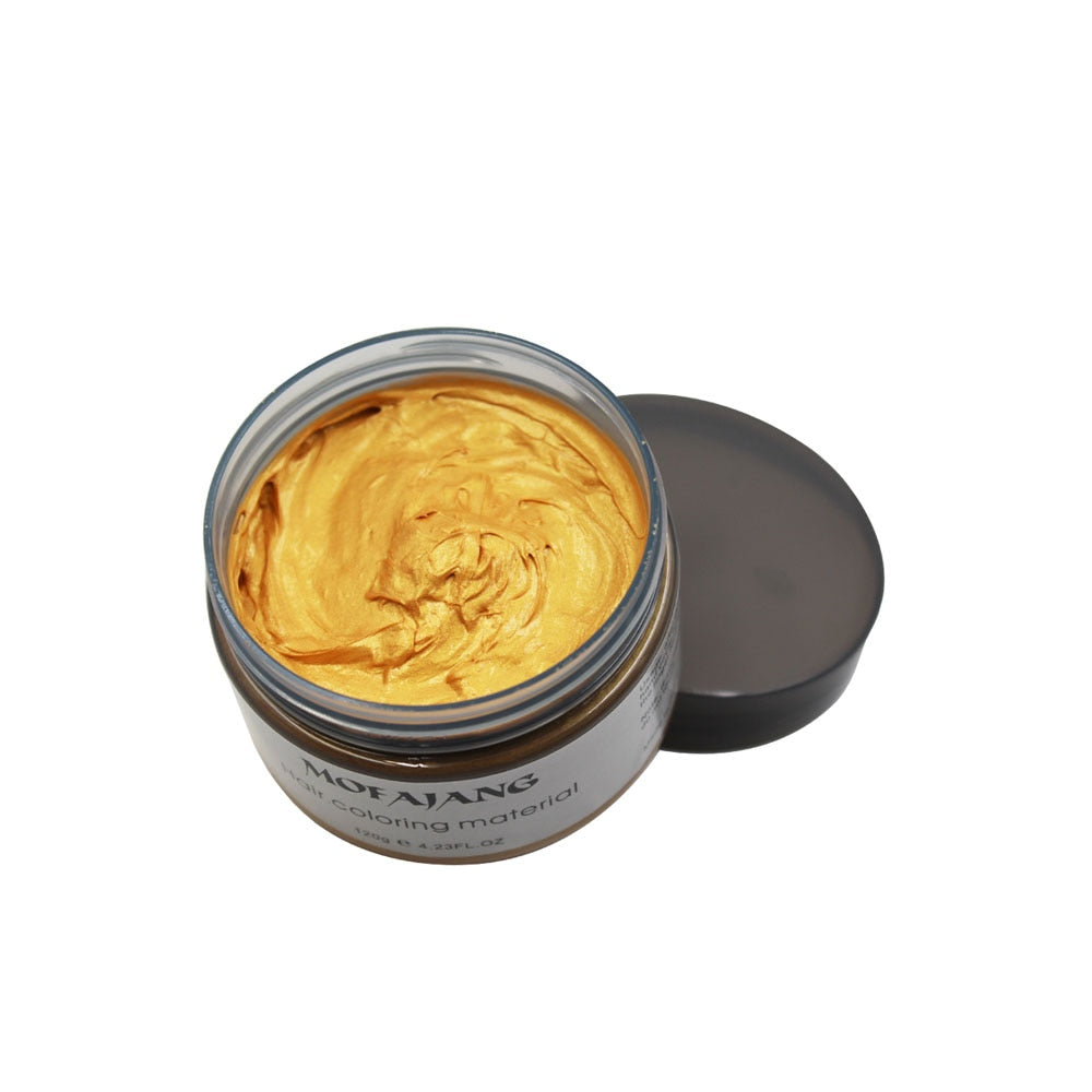 Cire unisexe pour cheveux, couleur temporaire végétale, pour une coiffure innovante.