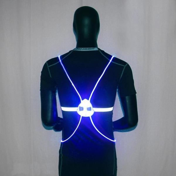 Gilet de sécurité LED haute visibilité, idéal pour courir, faire du vélo ou marcher la nuit, unisexe.