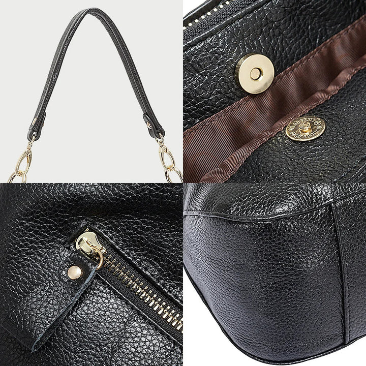 Chic sac à main en cuir souple. Parfait pour femmes, moderne et élégant avec bandoulière réglable.
