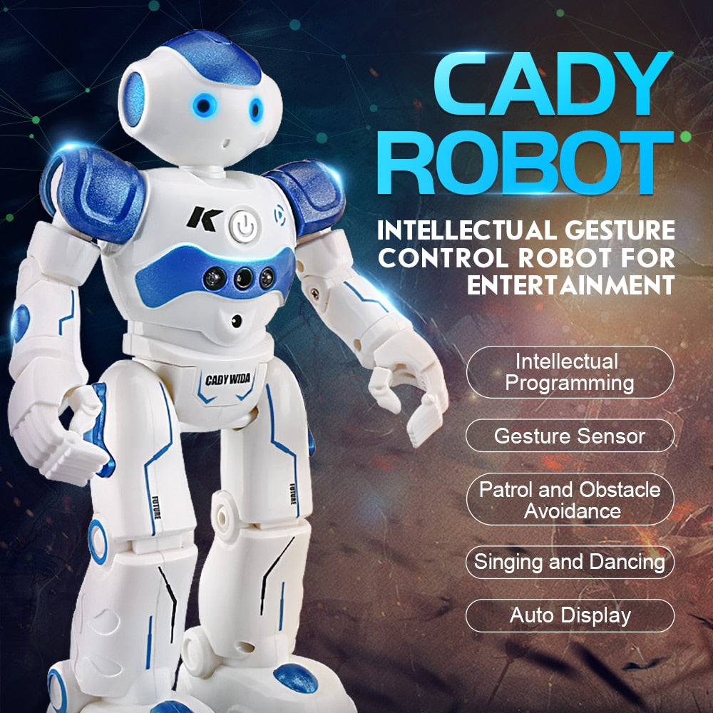 Un enfant joue avec le robot éducatif interactif NovaBot, apprenant par le jeu et la technologie.