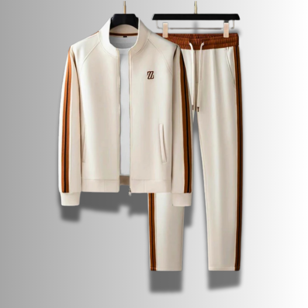 Ensemble jogging homme décontracté, confortable et élégant. Parfait pour le sport ou un look loisirs.