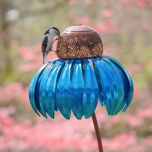 Poste d'alimentation oiseaux sauvages, résistant intempéries, enrichit le décor de jardin/balcon.