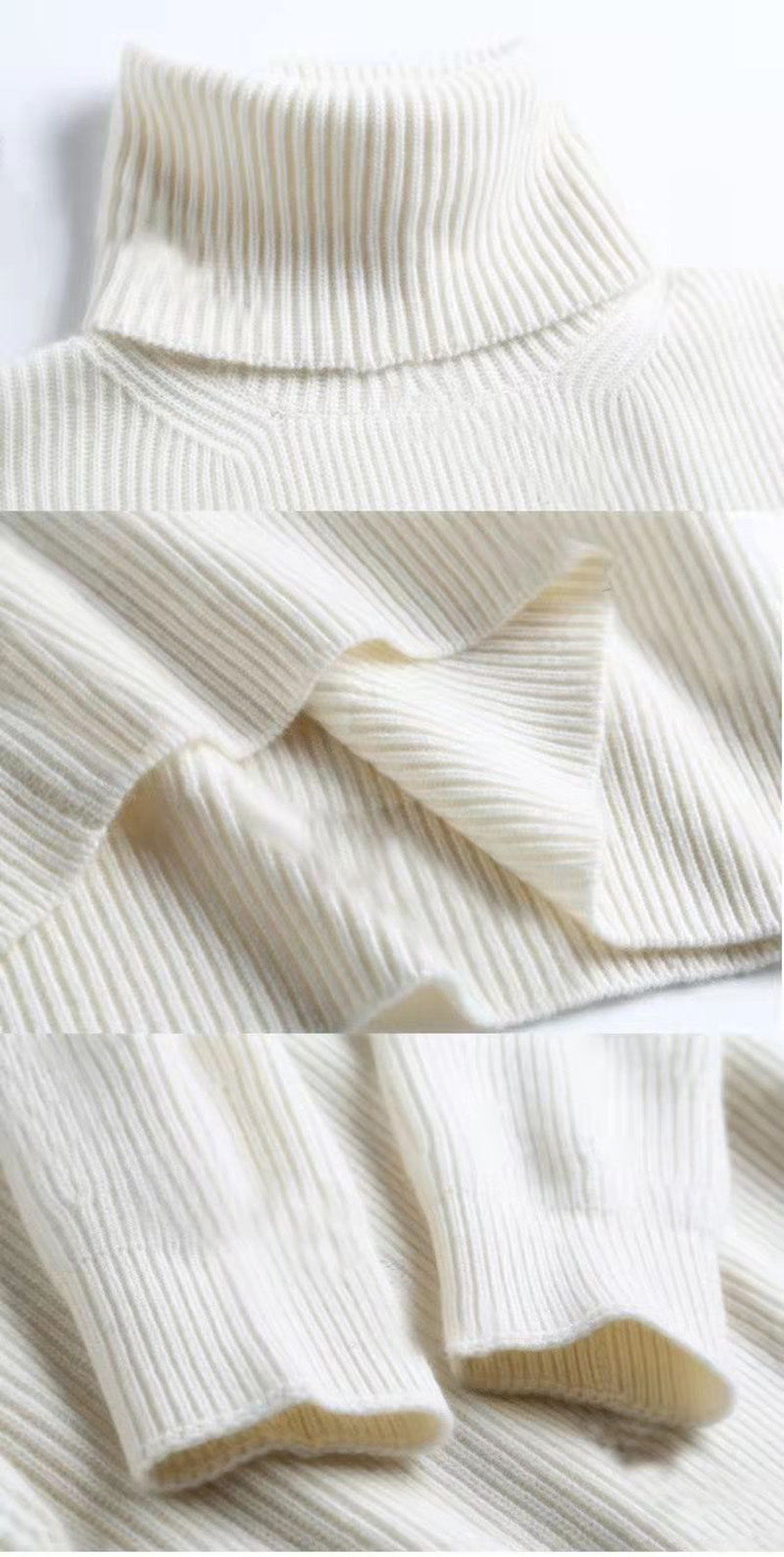 Confortable pull col roulé femme, ample et chaud, idéal pour l'hiver.