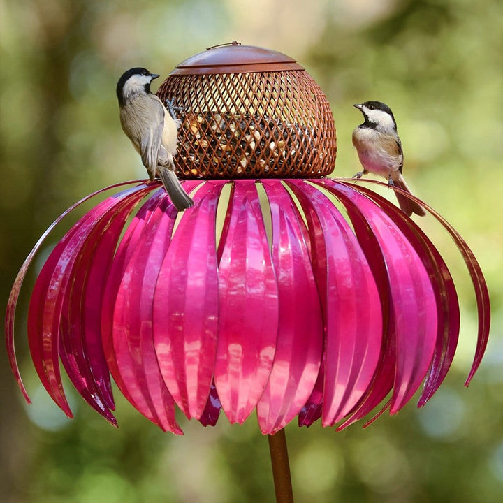 Mangeoire jardin résistante aux intempéries pour oiseaux sauvages, idéale pour balcon ou terrasse.
