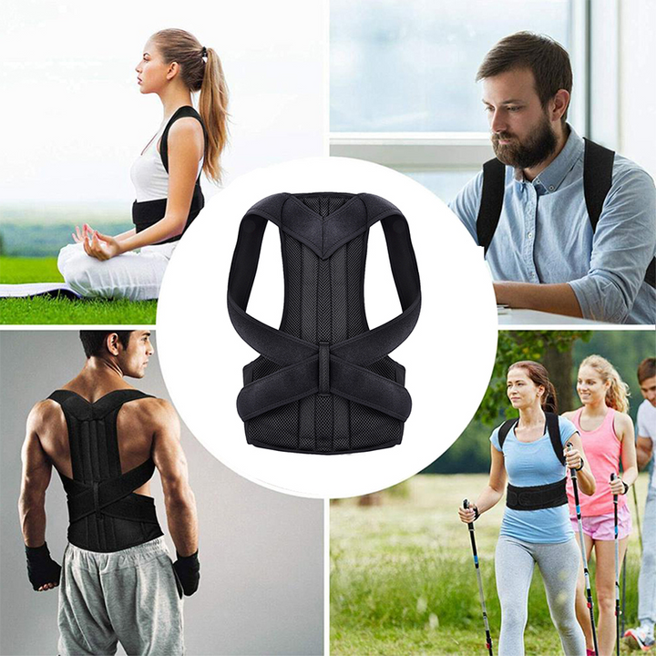 Correcteur de posture ergonomique, ajustable, pour un dos droit et un soutien efficace du dos.