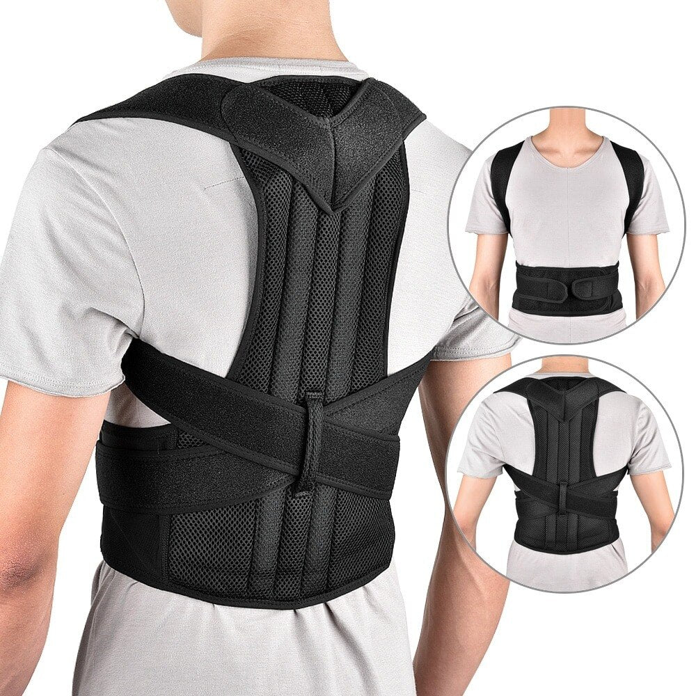 Correcteur de posture respirant pour hommes et femmes, soulage le mal de dos et redresse.