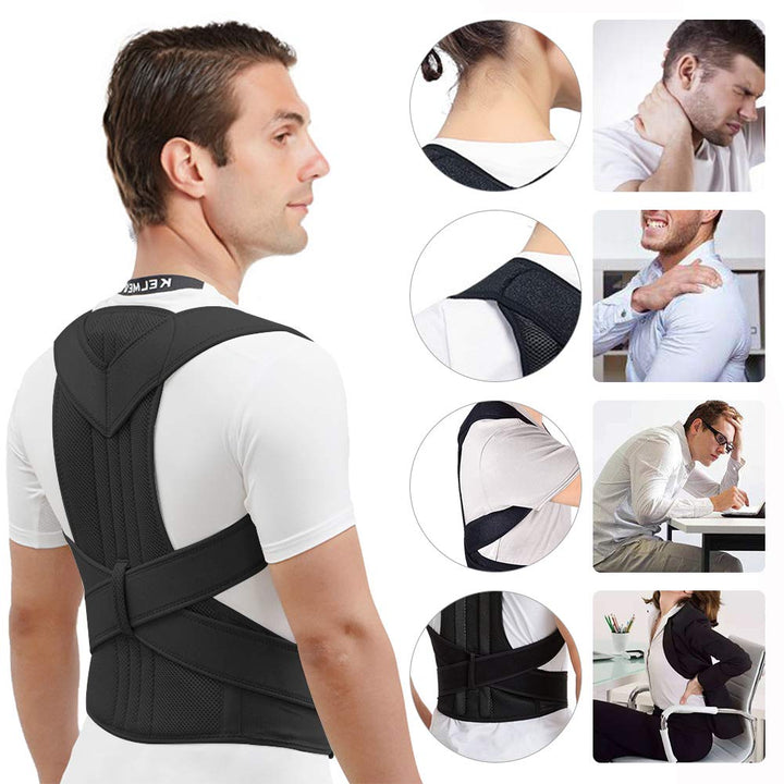 Correcteur de posture ajustable homme femme, pour un dos droit et un alignement des épaules.