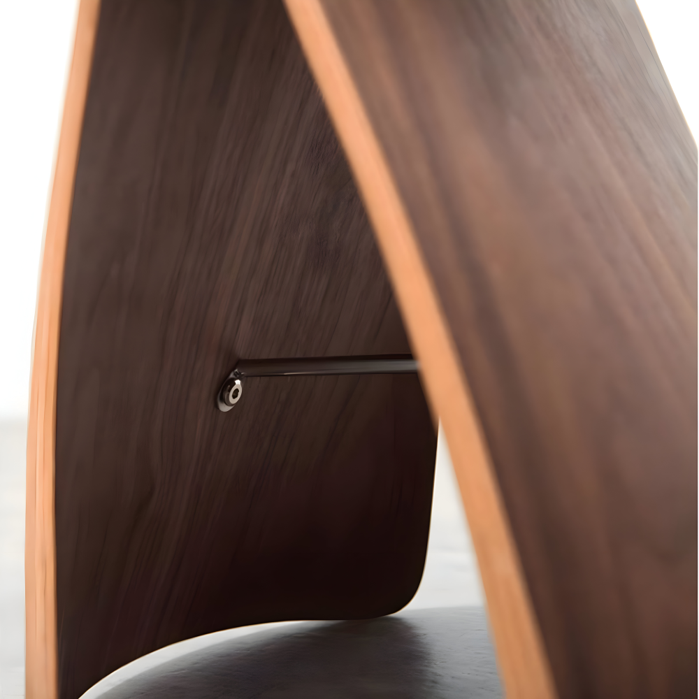 Pouf en bois design zen dans un salon moderne, meuble fait main minimaliste et naturel.