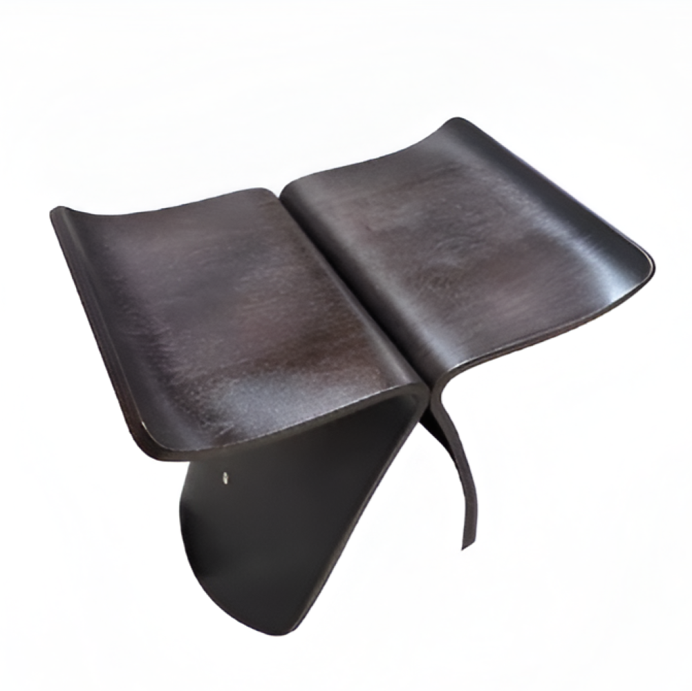 Élégant pouf en bois fait main, design zen, mobilier naturel et sophistiqué pour tout intérieur.
