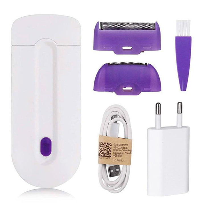 Épilateur laser puissant pour épilation à domicile. Kit beauté rechargeable pour une peau douce et soyeuse.