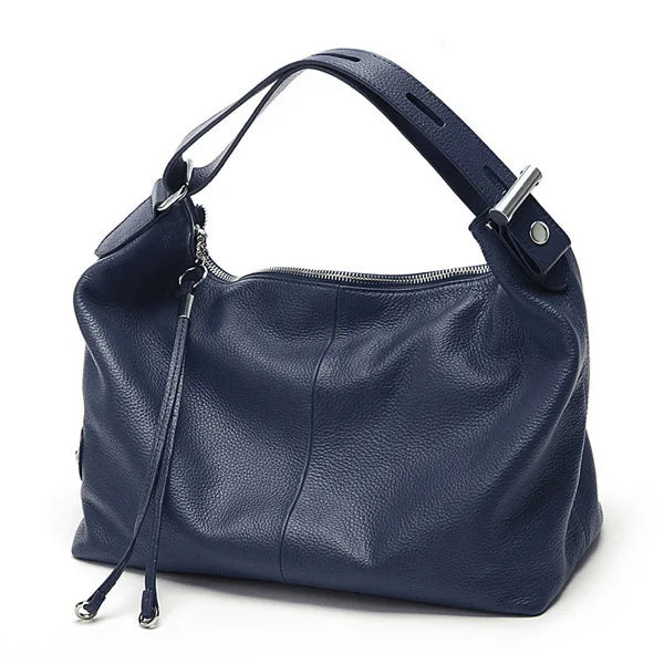 Sac à main Aléria tendance, cuir fendu, sac d'épaule pratique pour le look quotidien de la femme.