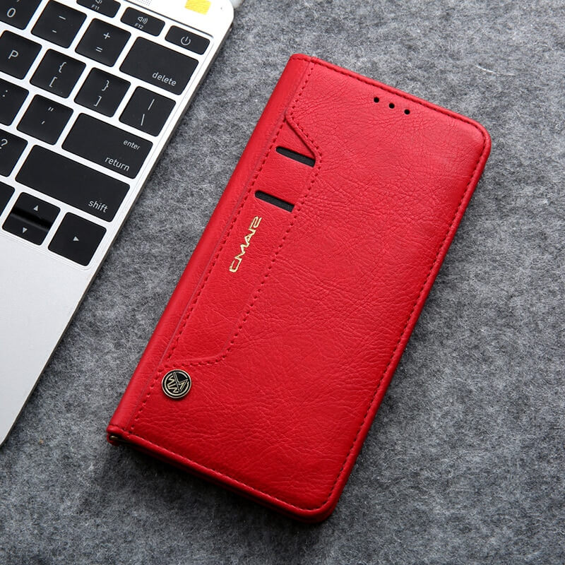 Étui élégant pour iPhone, en cuir PU, avec rabat magnétique, pour protection quotidienne.