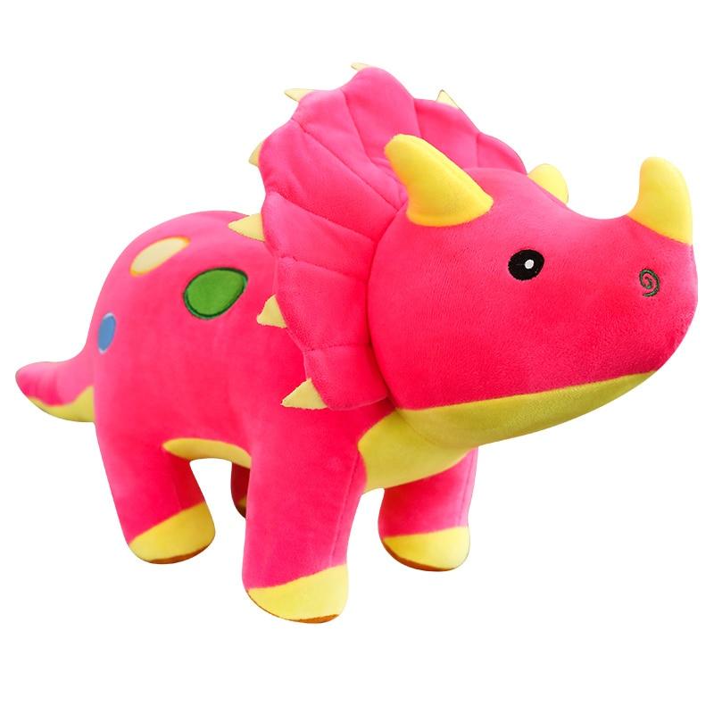 Grande peluche tricératops bleue, jouet dinosaure doux. Idéal pour le développement sensoriel des enfants.