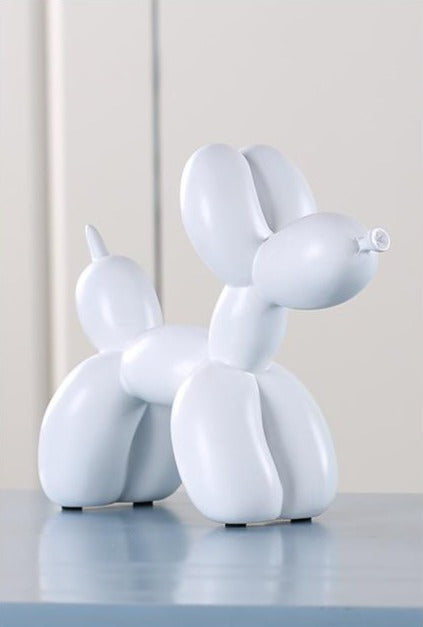Chien ballon résine: sculpture d'art moderne. Illumine votre intérieur avec cette décoration de luxe unique.