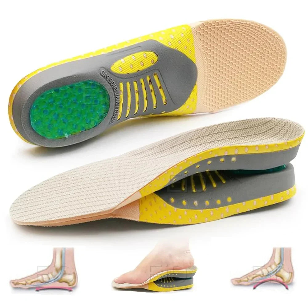 Semelles en gel pour santé des pieds, réduisent la douleur, offrent un amorti et soutien supérieurs.