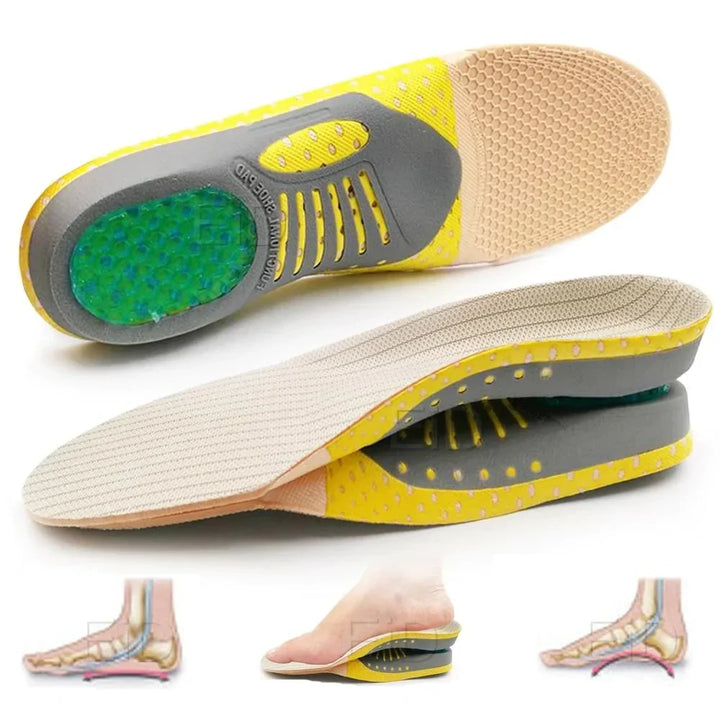 Semelles en gel pour santé des pieds, réduisent la douleur, offrent un amorti et soutien supérieurs.