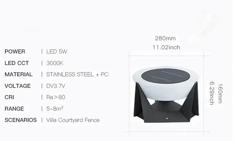 Éclairage solaire de jardin, résistant, pour une ambiance lumineuse réussie sur terrasse.