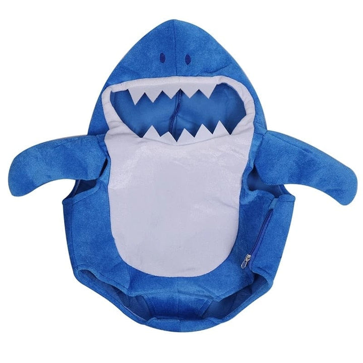 Costume de carnaval requin Baby Shark pour enfant, tenue complète douce et amusante.