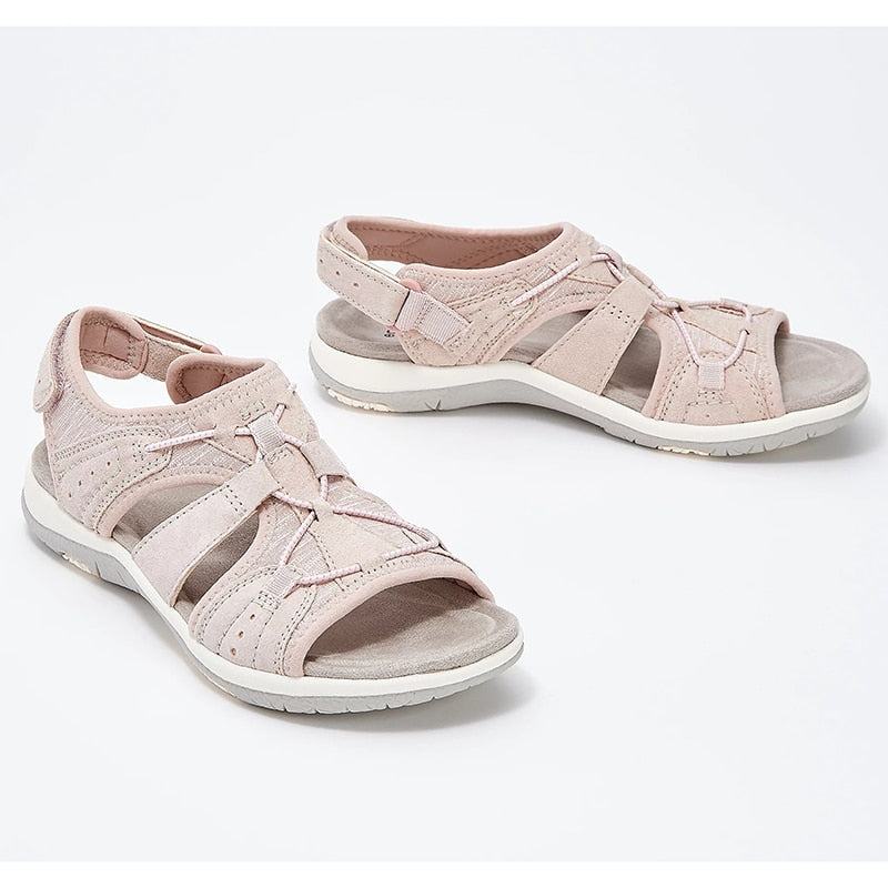 Sandales d'été femme légères, ergonomiques pour la marche, brides réglables offrant un confort durable et aéré.