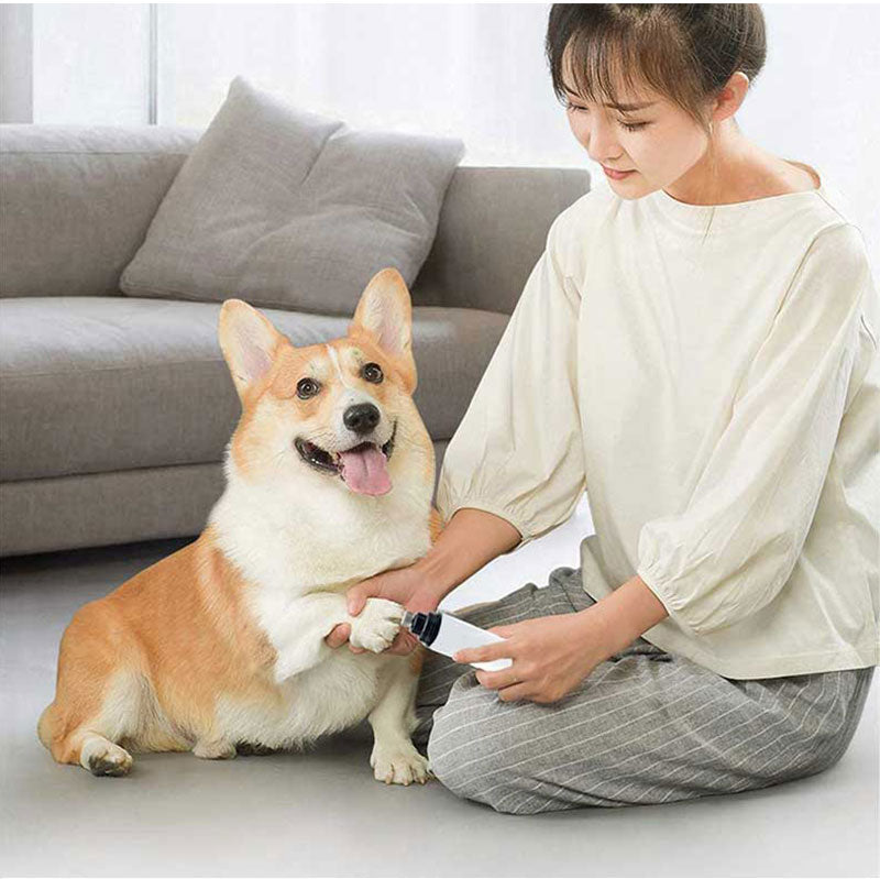 Lime à ongles électrique silencieuse et rechargeable pour un soin des pattes apaisant chiens et chats.