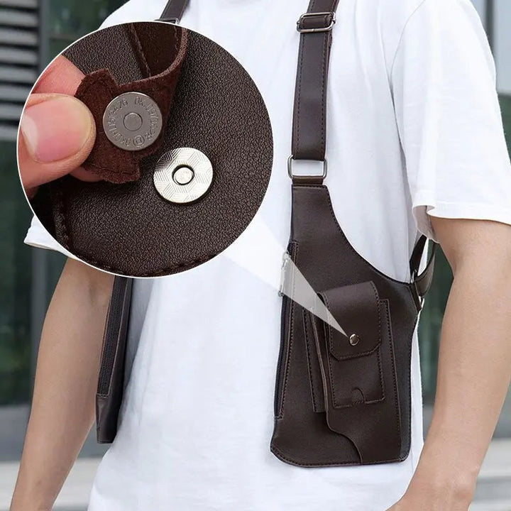 Sac bandoulière homme résistant à l'eau, protégeant vos objets de la pluie et de l'humidité.