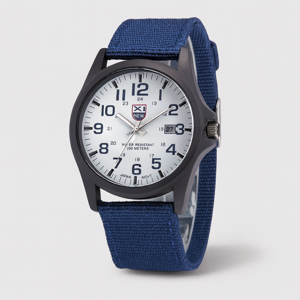 Montre sport homme avec chronomètre, design robuste pour l'aventure, le fitness et l'extérieur.