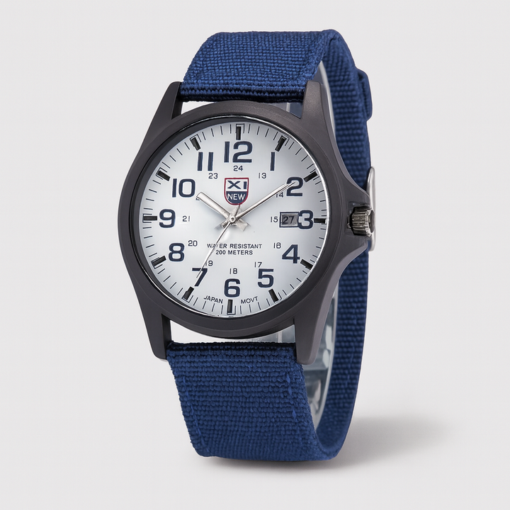 Montre sport homme avec chronomètre, design robuste pour l'aventure, le fitness et l'extérieur.
