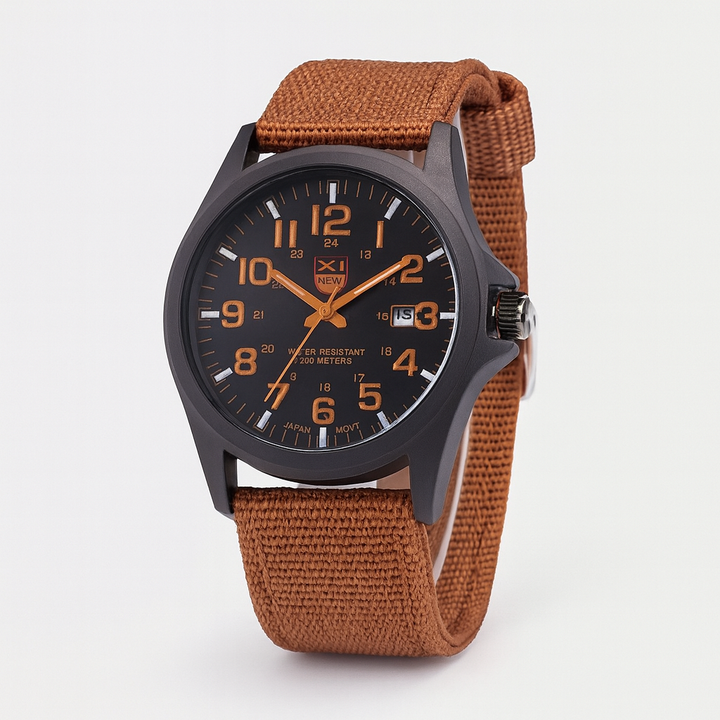 Montre robuste pour homme, bracelet en silicone confortable, parfaite pour le quotidien et le sport.