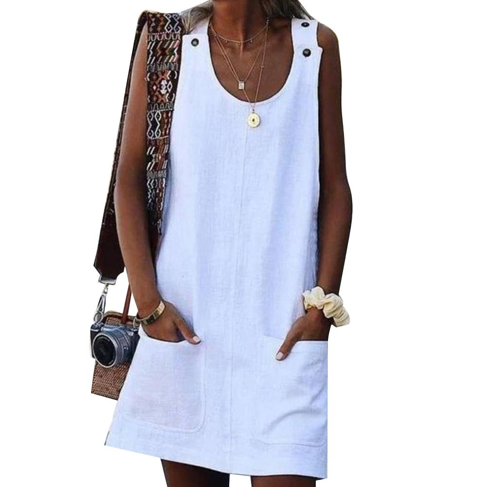 Robe d'été femme élégante Sarando sans manches, idéale pour un look décontracté chic et confortable.